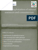 Excessive Exploitation of Natural Resources and Consumerism Romania