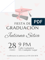 Invitación Virtual Fiesta de Graduación Femenina Rosa
