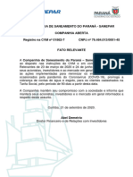 Companhia de Saneamento Do Paraná - Sanepar Companhia Aberta Registro Na CVM Nº 01862-7 CNPJ Nº 76.484.013/0001-45