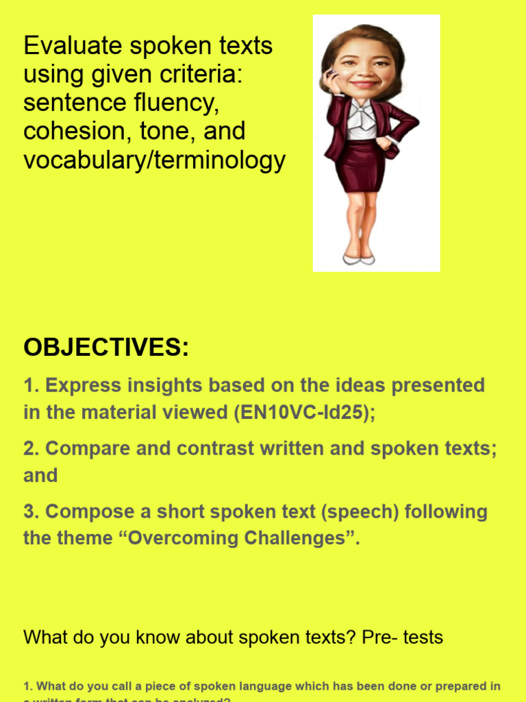 Spoken Texts | PDF