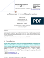 A Taxonomy of Model Transformation: Tom Mens