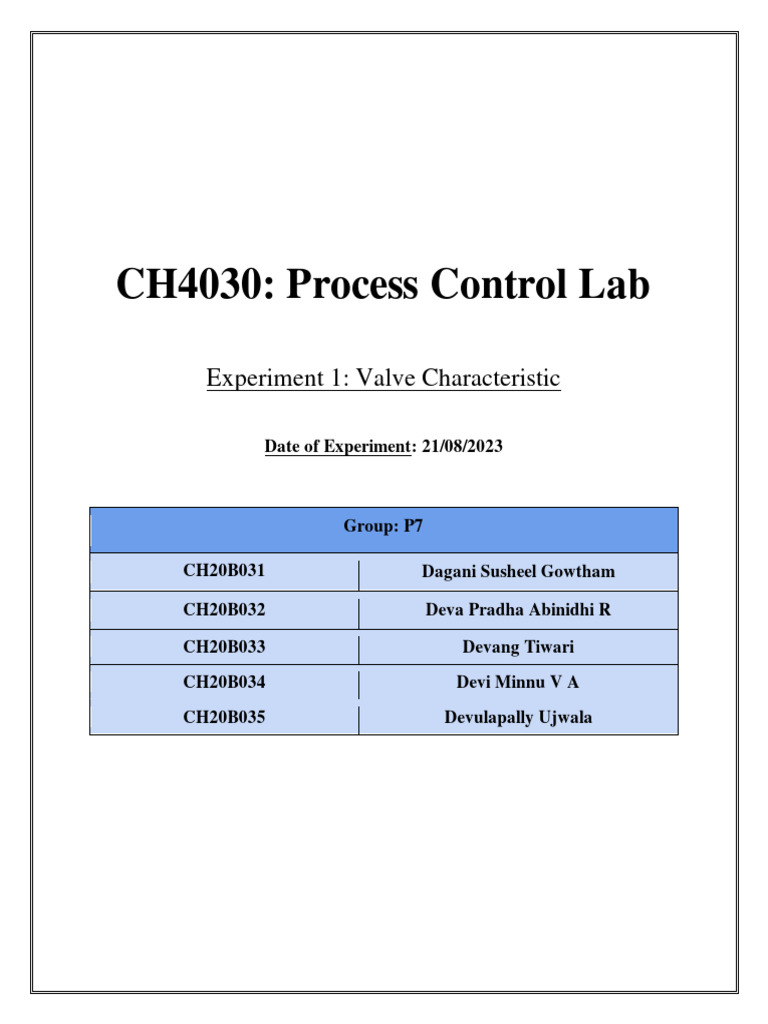P7 Valve Characteristics | PDF | Technology & Engineering