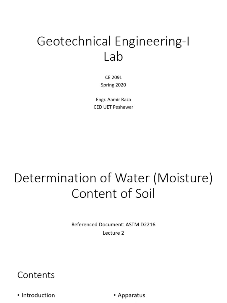 Soil Moisture Content Determination Guide | PDF | Soil | Humidity