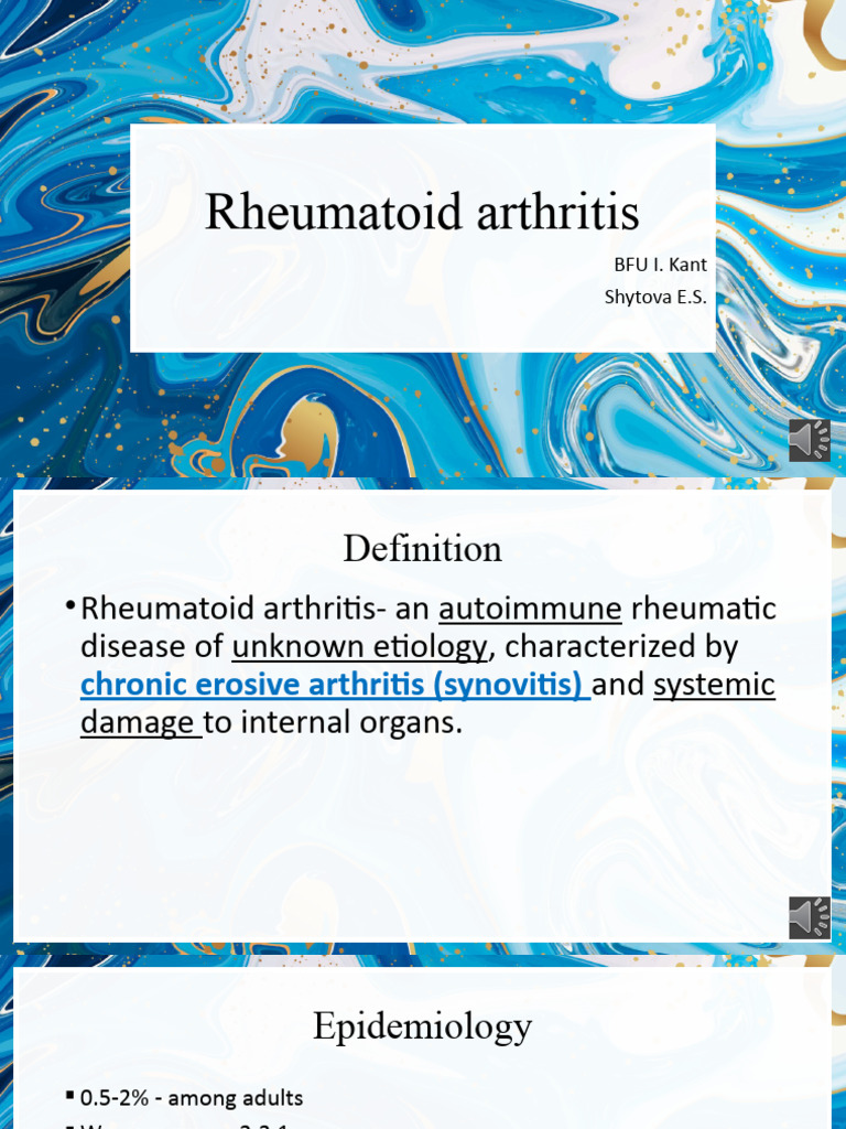 Rheumatoid Arthritis PDF Rheumatoid Arthritis Medical Specialties