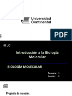 Sem 01 - BM Sesion2 Introduccion A La Biologia Molecular