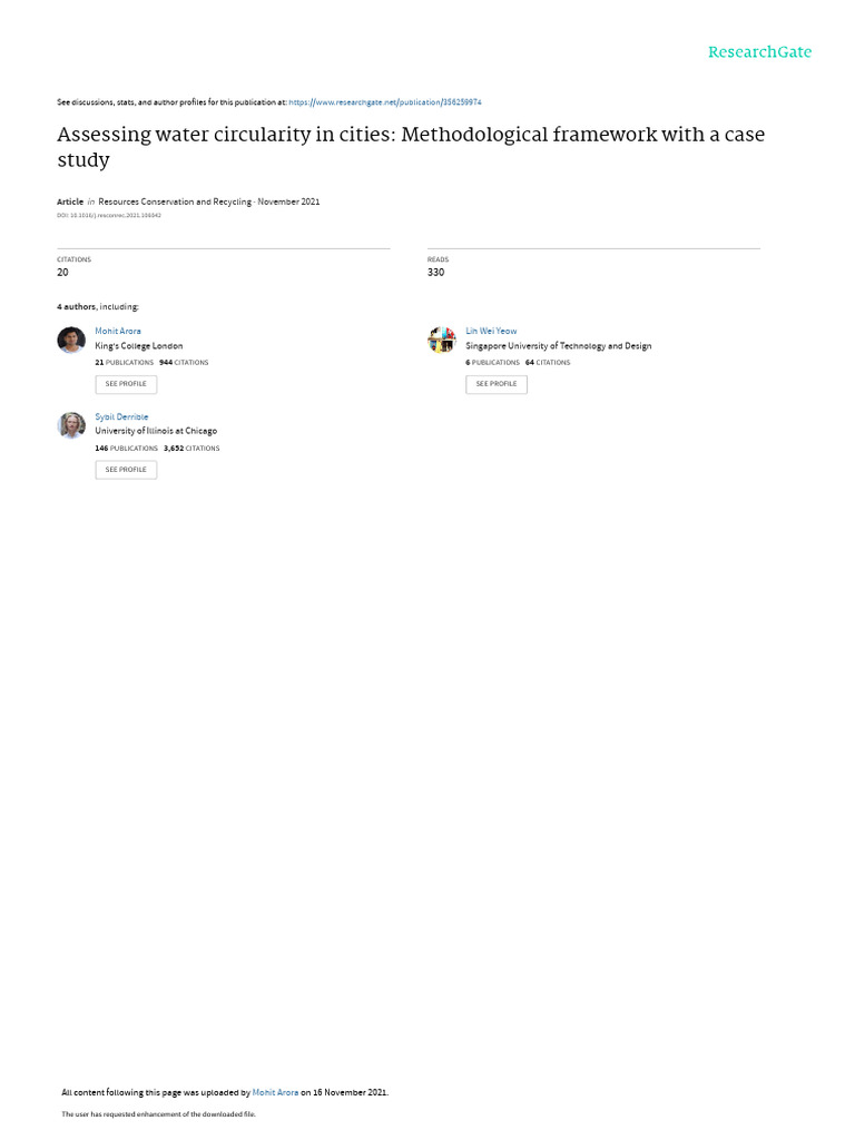 Arora Et Al 2021 WaterCE | PDF | Science & Mathematics