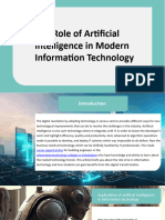 The Role of Artificial Intelligence in Modern Information Technology