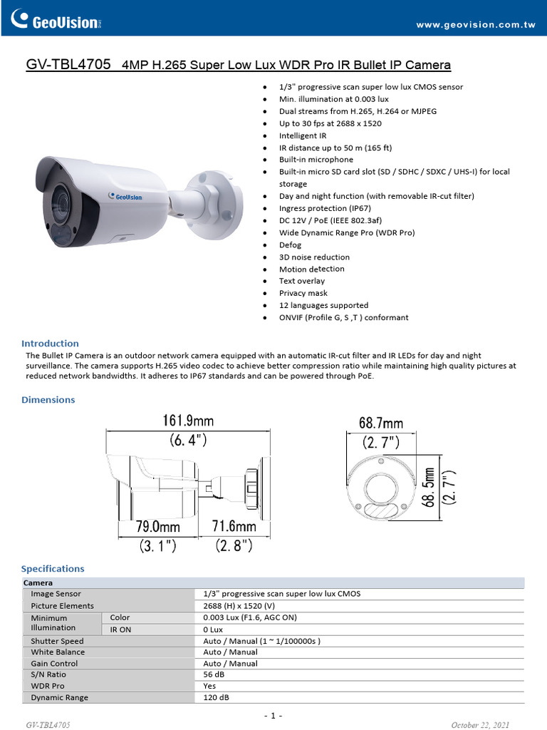 GV TBL4705 | PDF | Network Switch | Camera