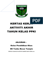 Kertas Kerja Aktiviti Akhir Tahun Kelas PPKI