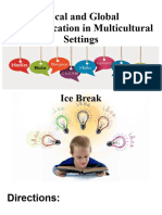 T3 - Local and Global Communication in Multicultural Settings