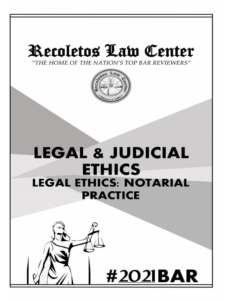 Ethics H4 Legal Ethics ReadmissionNotarialCanons of Prof. Ethics