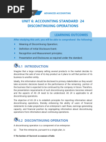AS 24 Discontinuing Operations
