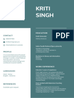 Blue Modern Copywriter Resume