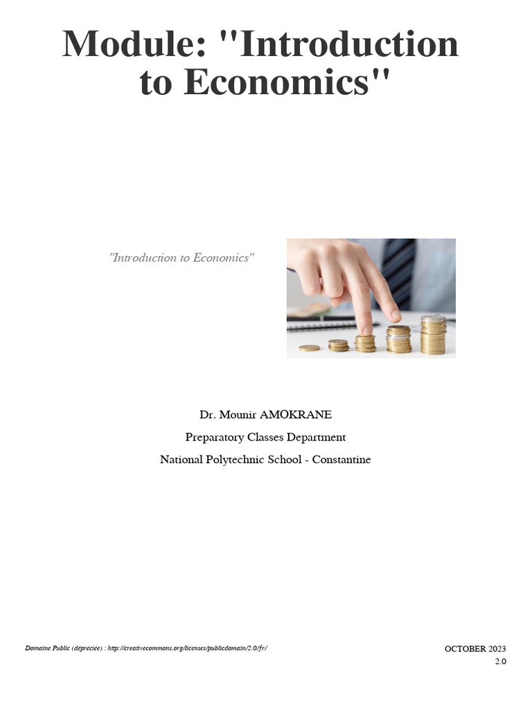 Intro to Economics for Students | PDF | Economics | Microeconomics