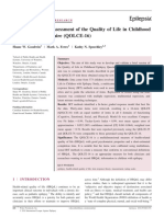 Epilepsia - 2018 - Goodwin - Development and Assessment of The Quality of Life in Childhood Epilepsy Questionnaire