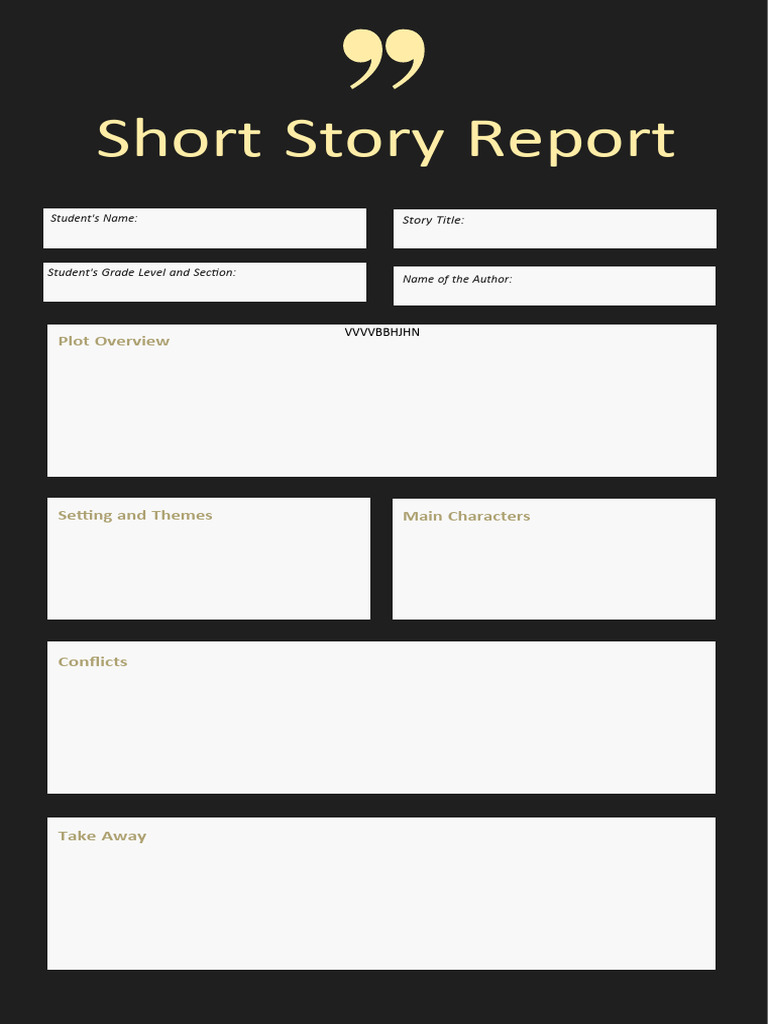 short-story-book-report-pdf