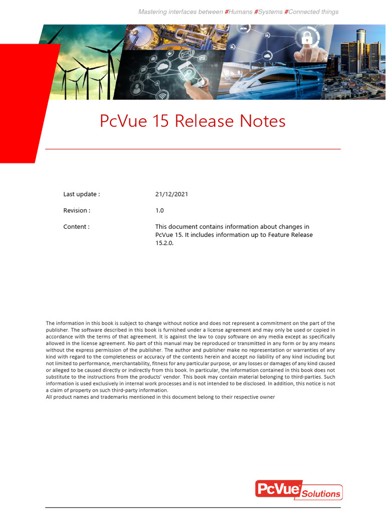 Release Notes PcVue 1520 | PDF | Computers