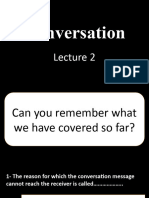 2nd Lecture Conversation 4rd Year