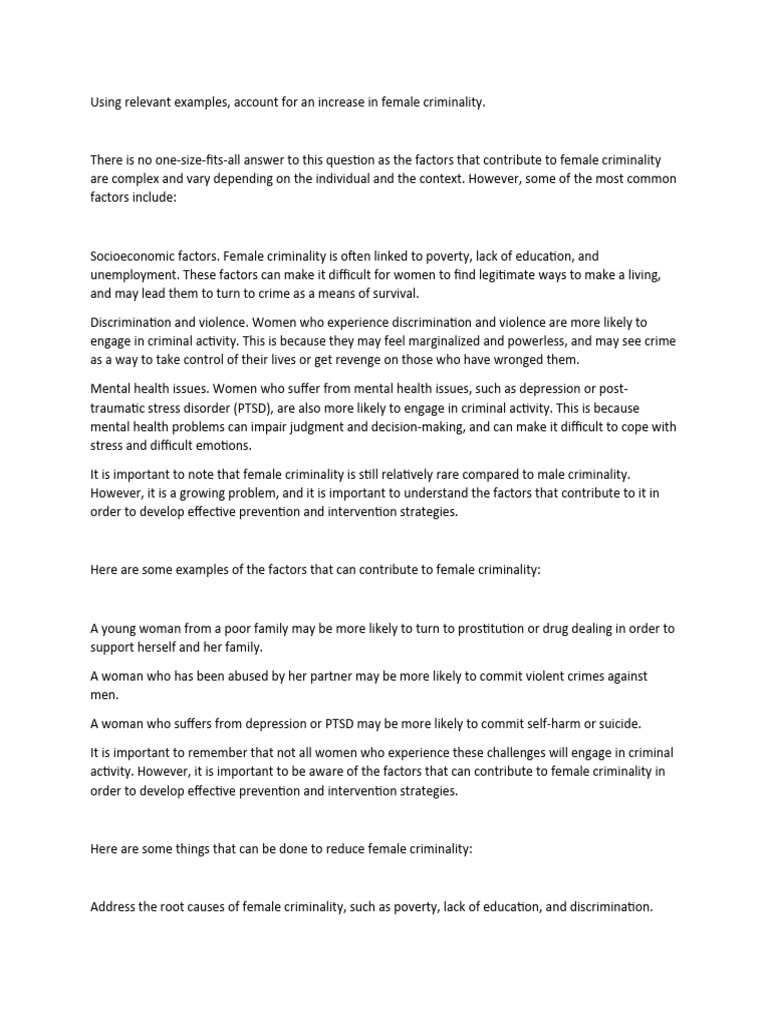 Female Criminality CW PDF