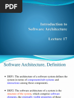 Lecture 17 - Software Architecture