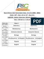 Routine Half Yearly Exam (Class-11 & 12) (06.11.23 To 15.11.23)