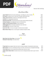 Moondance Nightly Menu