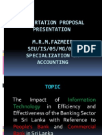 Dissertation Proposal Presentation M.R.M.Fazmeer SEU/IS/05/MG/055 Specialization in Accounting