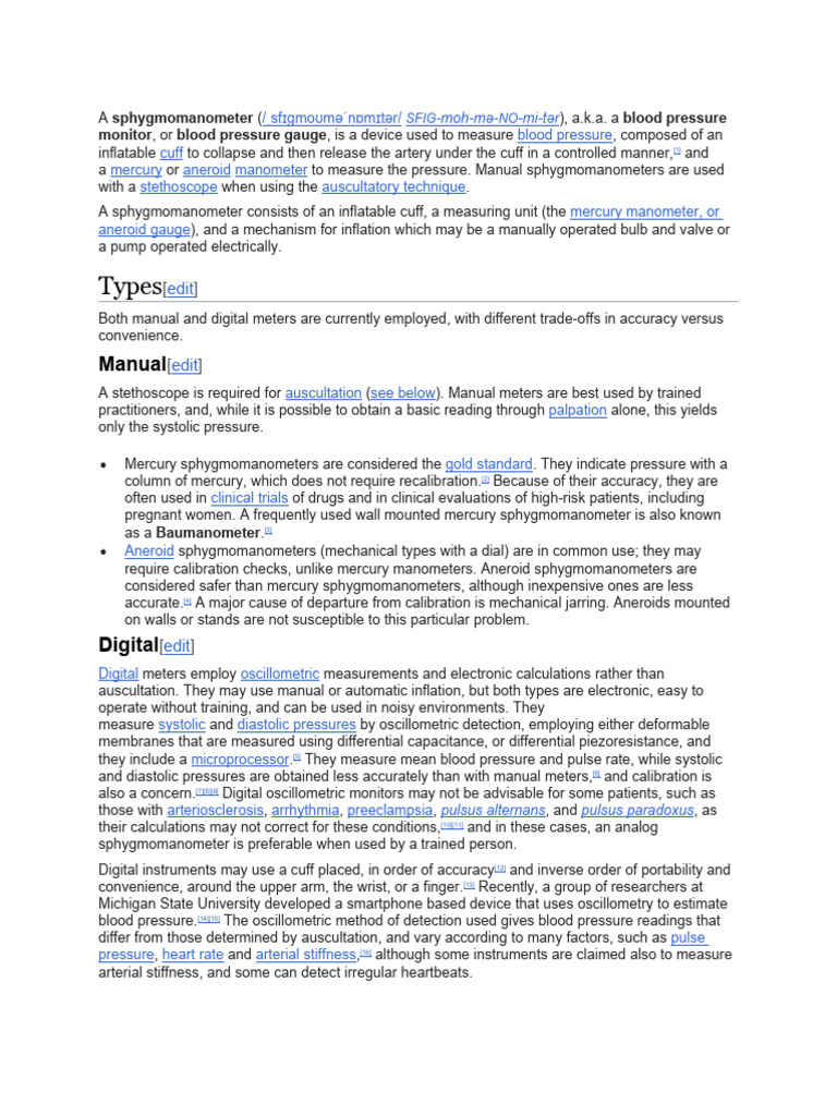 Sphygmomanometer PDF