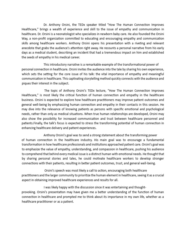 Empathy's Role in Healthcare | PDF | Health Care | Empathy