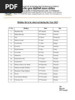 List of Holidays 2009 PDF | PDF | Observances | Festival
