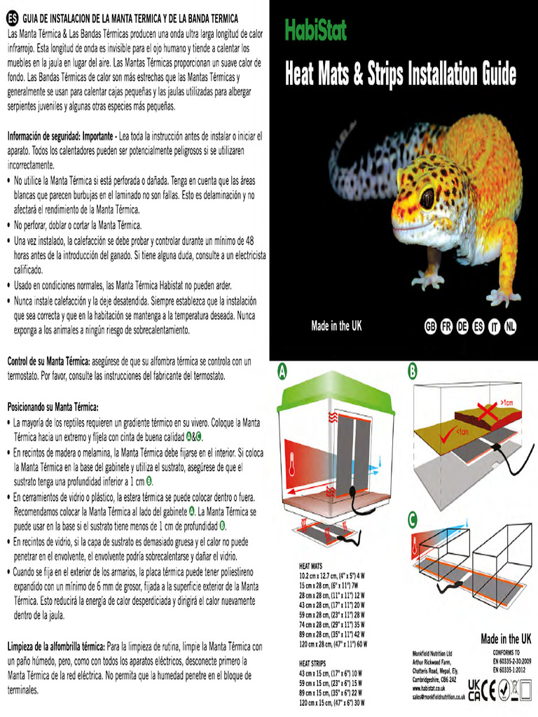 Heat Mat Instructions ES PDF