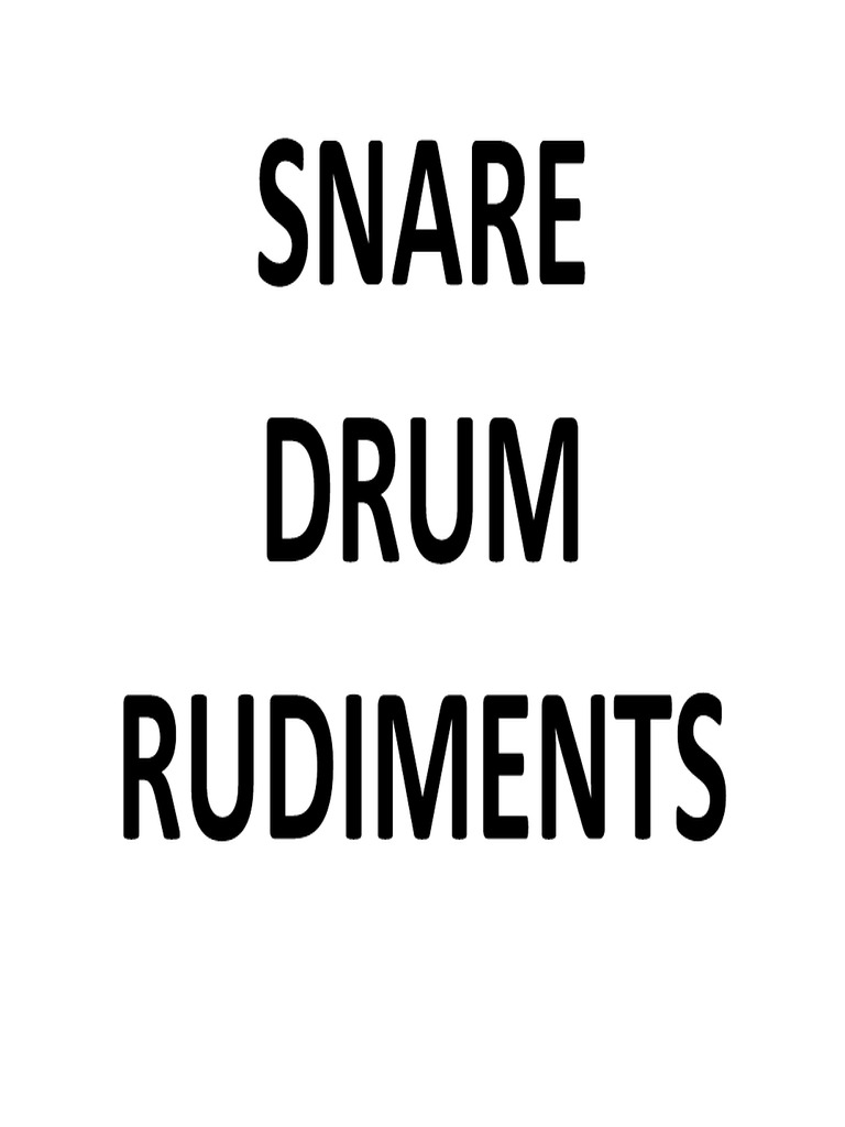 The 40 Essential Snare Drum Rudiments PDF