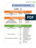 Reduced Syllabus