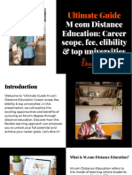 Ultimate Guide M Com Distance Education, Career, Scope and Universities