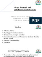 Aetiology, Diagnosis and Management of Menstrual Disorders