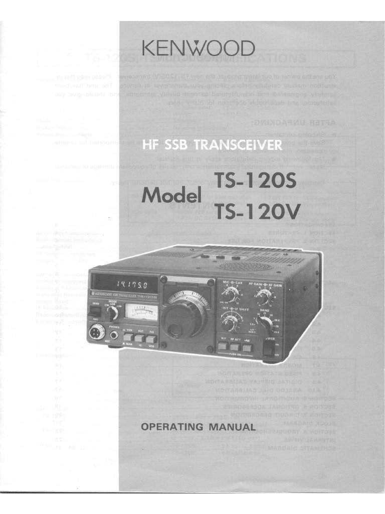 TS120s Operating Manual | PDF