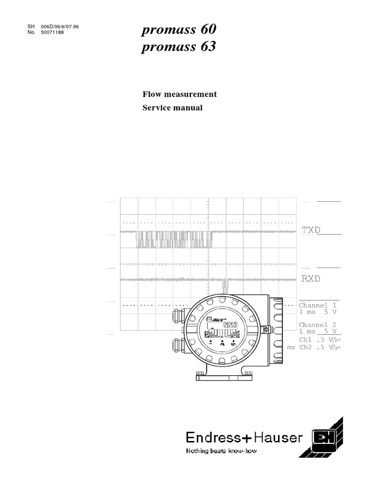 Promass 60 & 63 Service Manual | PDF | Relay | Amplifier