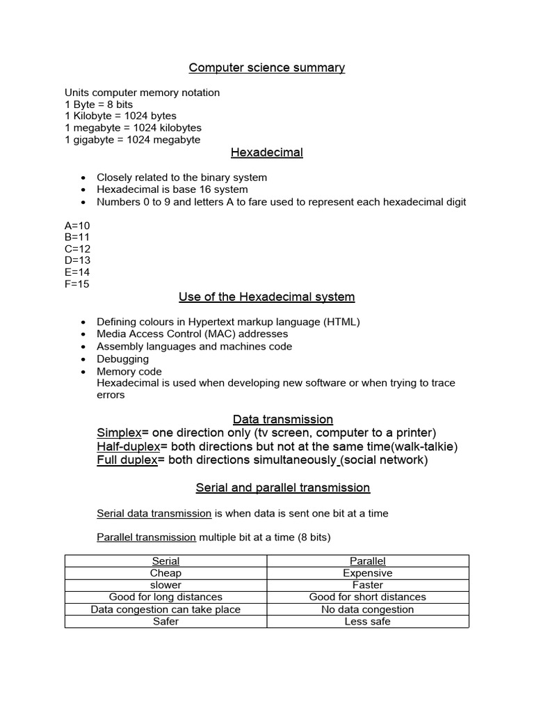 Computer Science Notes | PDF