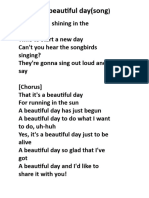 It's A Beautiful Day Song