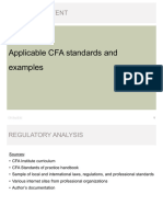W1 - Applicable CFA Standards and Selected Examples - REGULATORY ANALYSIS - Vfin