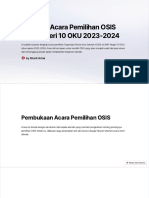 Susunan Acara Pemilihan OSIS SMP Negeri 10 OKU 2023 2024