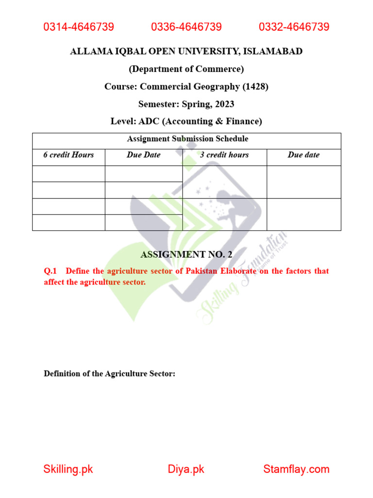 ADC Students' Assignment Guide | PDF | Business | Science & Mathematics