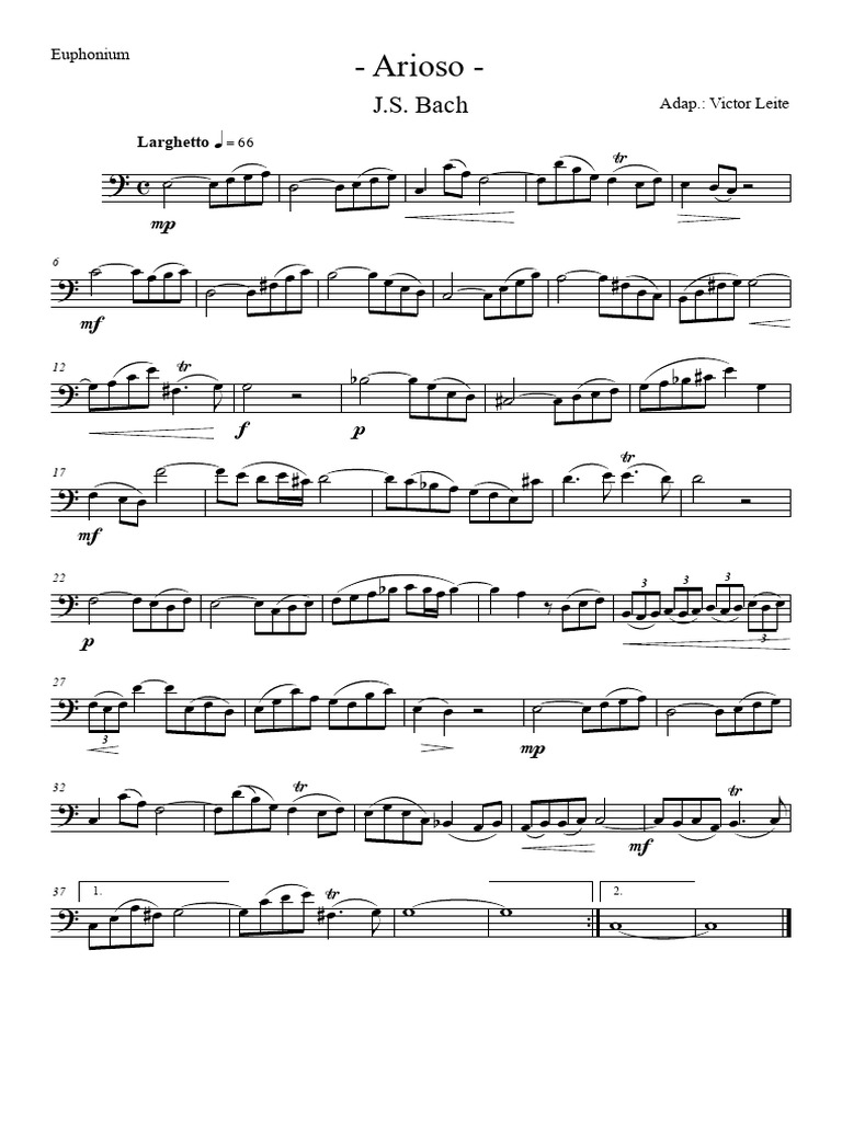 Arioso J.S Bach (Euphonium) PDF