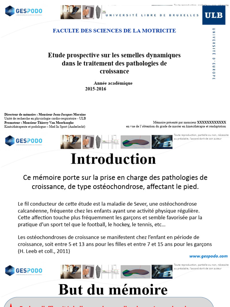 Semelles dynamiques et maladie de Sever PDF Douleur — free download