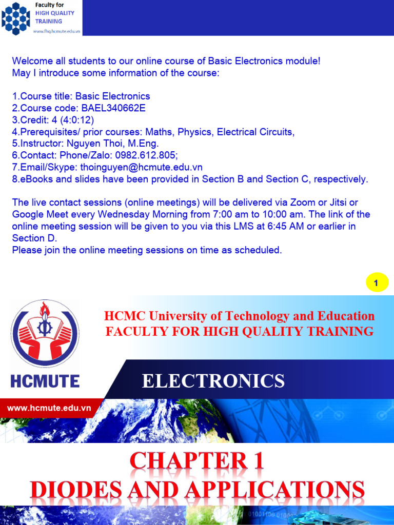 Chapter 1 Diodes and Applications PDF Semiconductors Materials