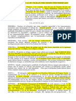 Contrato Individual de Trabajo Por Tiempo Indeterminado Ejemplo