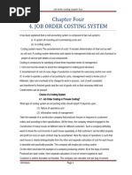 Job Order Costing System