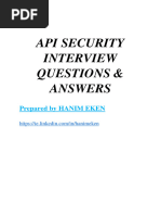 API SECURITY INTERVIEW QUESTIONS & ANSWERS