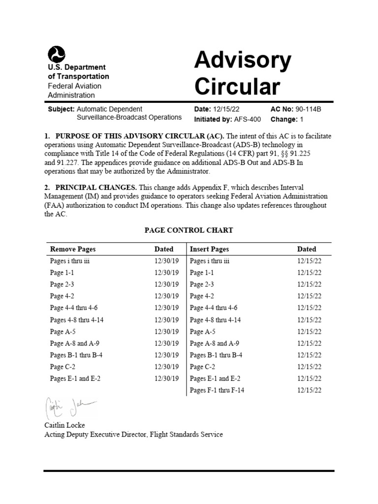 Ac - 90-114B - CHG - 1 Ads-B | PDF | Transponder (Aeronautics) | Air ...