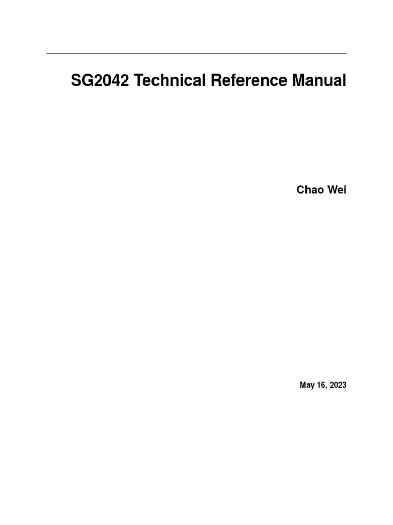 SG2042 Technical Reference Manual | PDF | Booting | Central Processing Unit